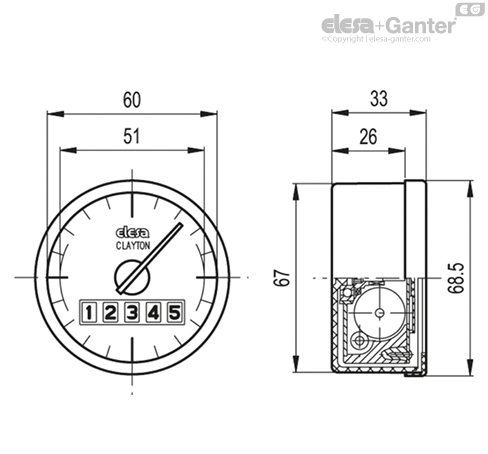 Digital-analogue position indicators | Elesa+Ganter